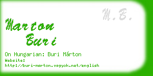 marton buri business card